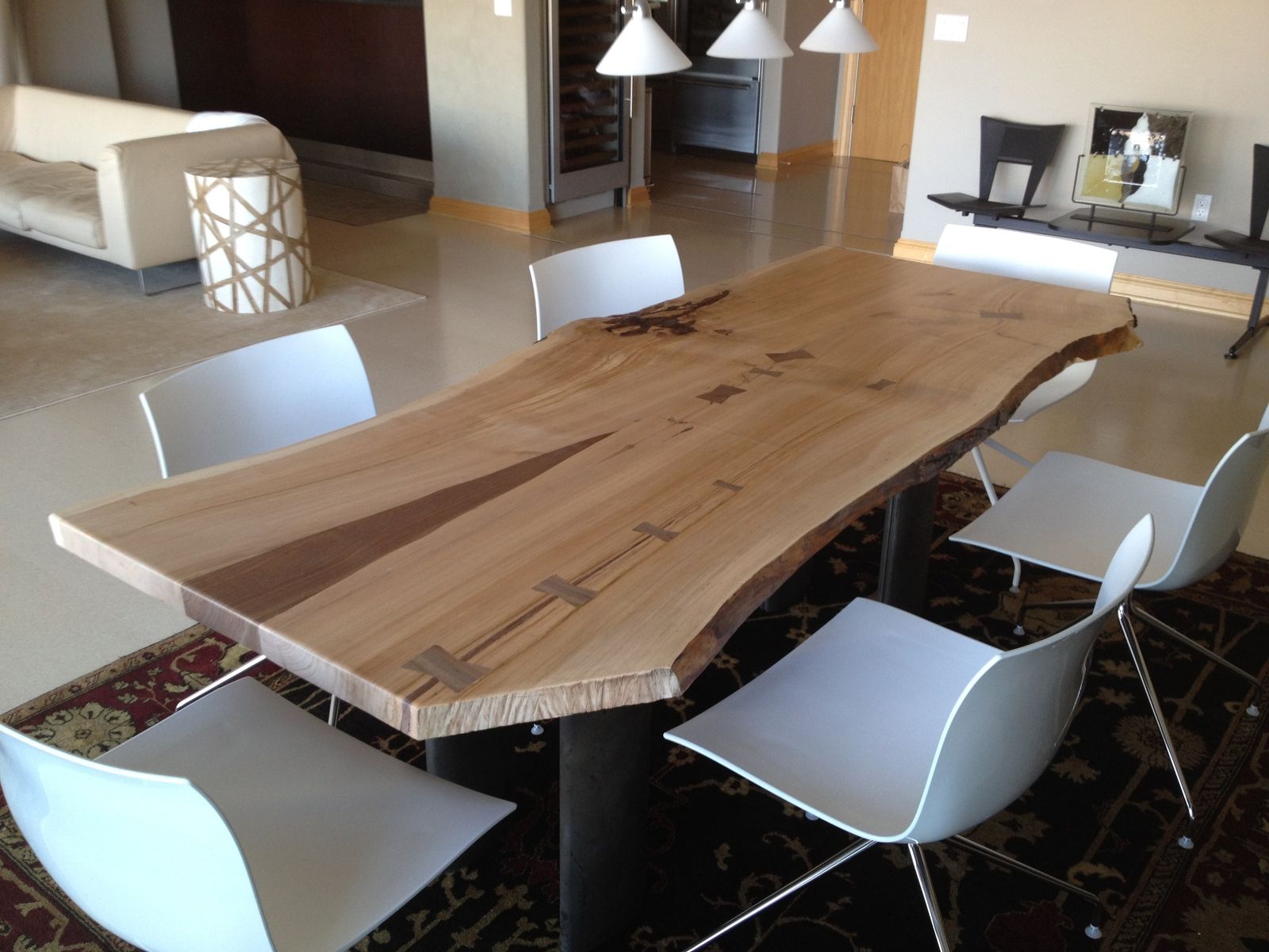 Unique Live Edge Dining Room Table for Small Space