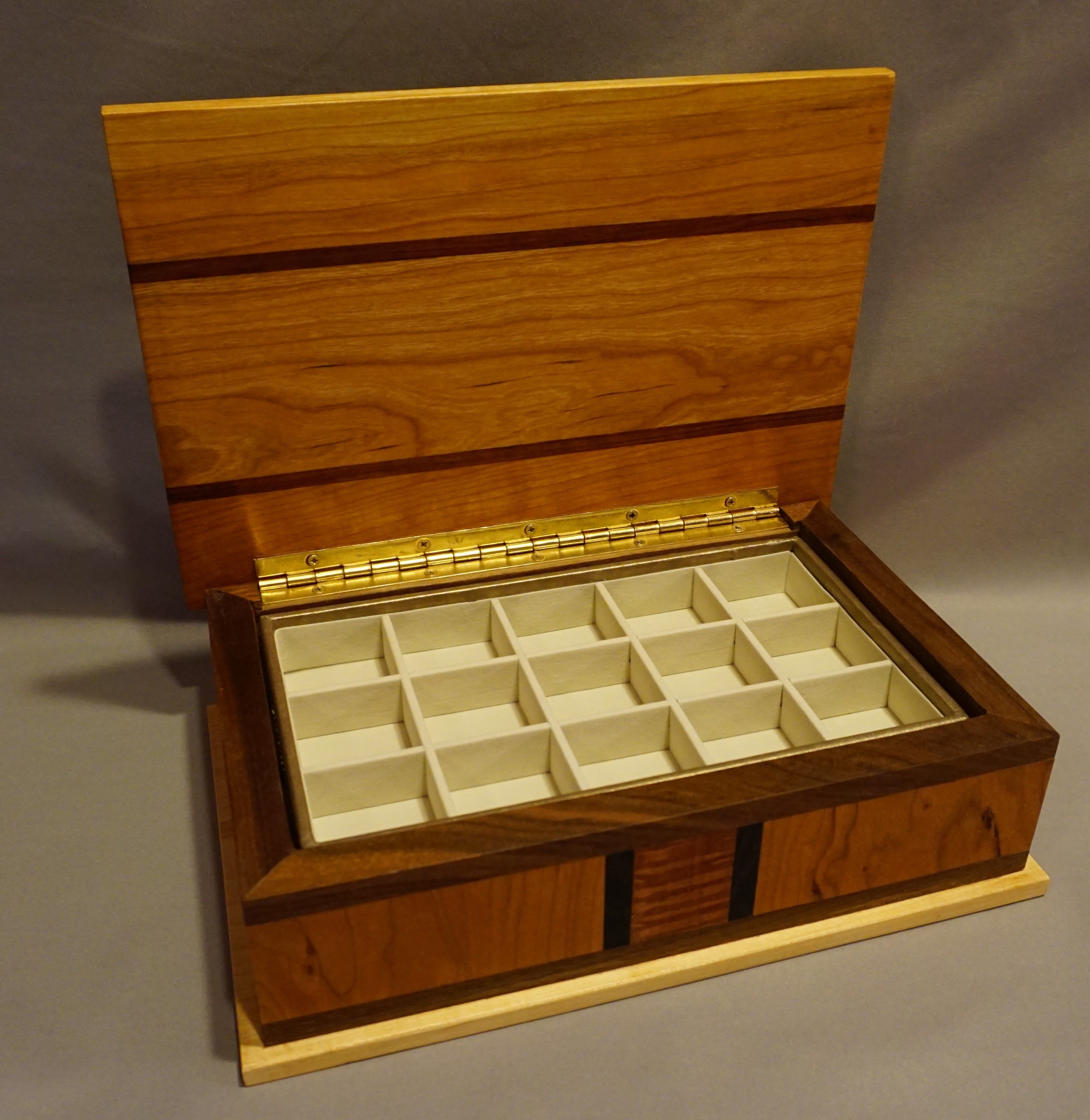 Buy Hand Crafted Cherry Jewelry Box, Made To Order From Ws Woodmasters 