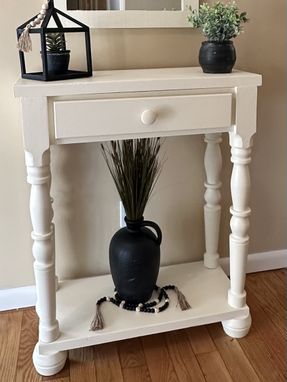 Custom Made Solid Pennsylvania White Pine Entryway Table