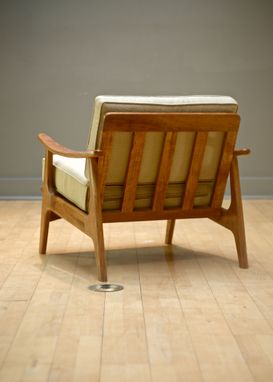 Custom Made Mid Century Modern Upholstered Lounge Chair