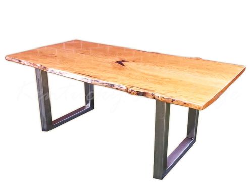 Custom Made Live Edge Dining Table- Modern Dining Table- Industrial Dining Table- Farm Table- Natural Edges