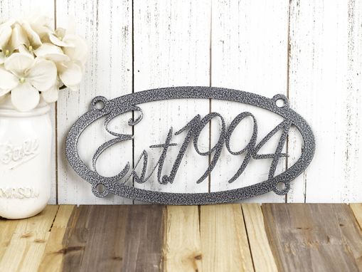 Custom Made Established Sign For House, Metal Sign Personalized Outdoor, Est Family Sign, Wedding Gift