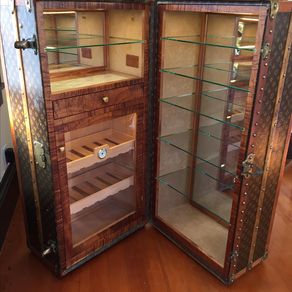 Hand Crafted Scotch Display Cabinet Wood By Top Notch Carpentry Louis Vuitton Humidor And Bar By Geoff Gahm
