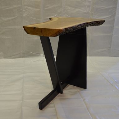 Custom Made White Oak Raw Edge Side Table