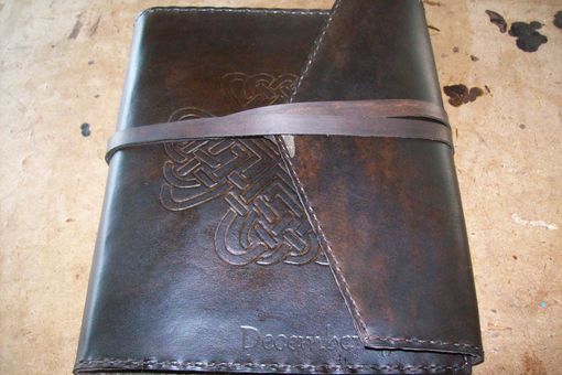 Custom Made Custom Leather Photo Album With Celtic Design