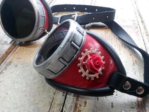 Custom Made Steampunk Rose Decorated Goggles