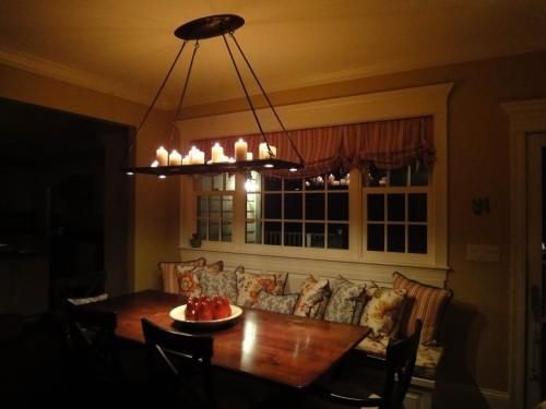 Custom Made Forged Iron Candle/Halogen Chandelier