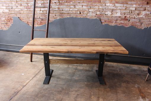 Custom Made Reclaimed Trestle Dining Table