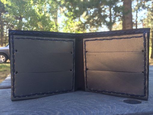 Custom Made Hand Carved Leather Team Wallets   Seahawks