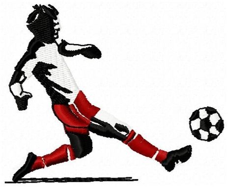 Custom Made Soccer Player Embroidery Design