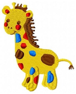 Custom Made Giraffe Embroidery Design