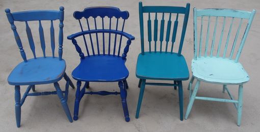 Custom Made Custom Painted Mismatched Farmhouse Dining Chairs
