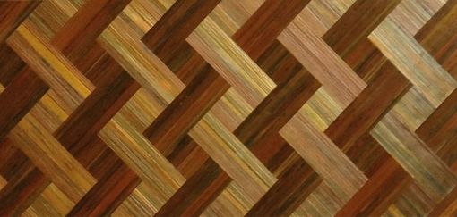 Custom Made Straw Marquetry Basket Weave Copper/Green Straw For Crown Molding