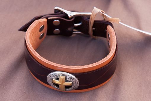 Custom Made Leather Cuff Bracelets Handmade Christian Cross