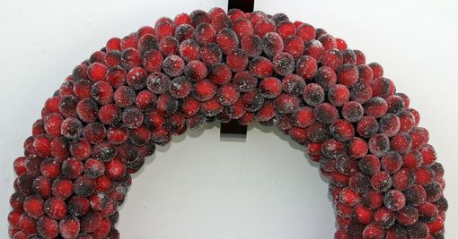 Custom Made Frosted Cranberry Wreath