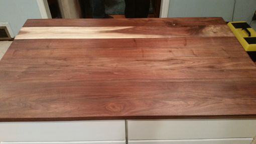 Custom Made Solid Walnut Counter Top With Burl