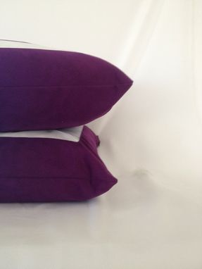 Custom Made Purple With White Ribbon Pillow Cover