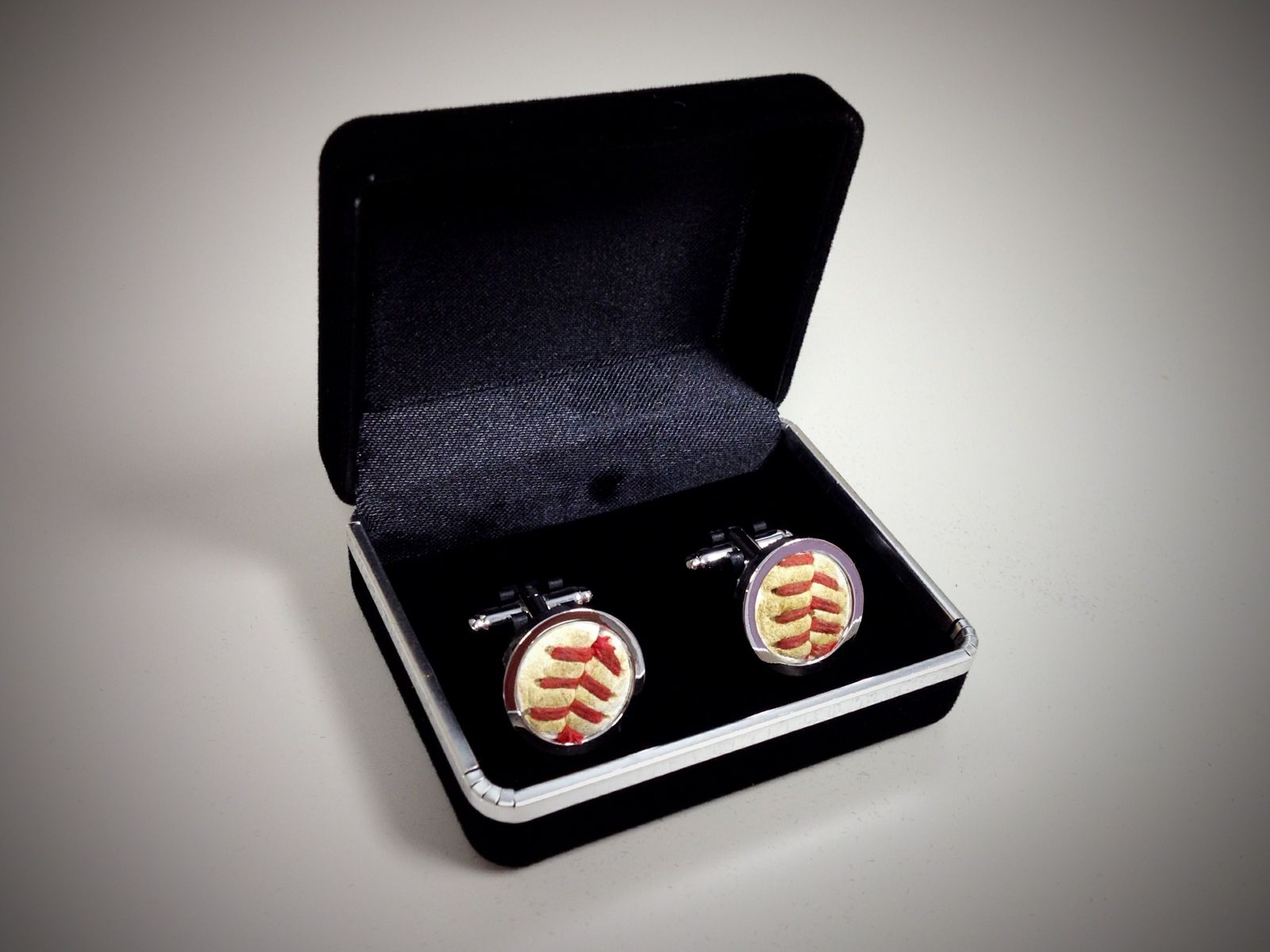 Buy Hand Crafted Baseball Seams Cufflinks Made With Actual Used Baseballs, made to order from