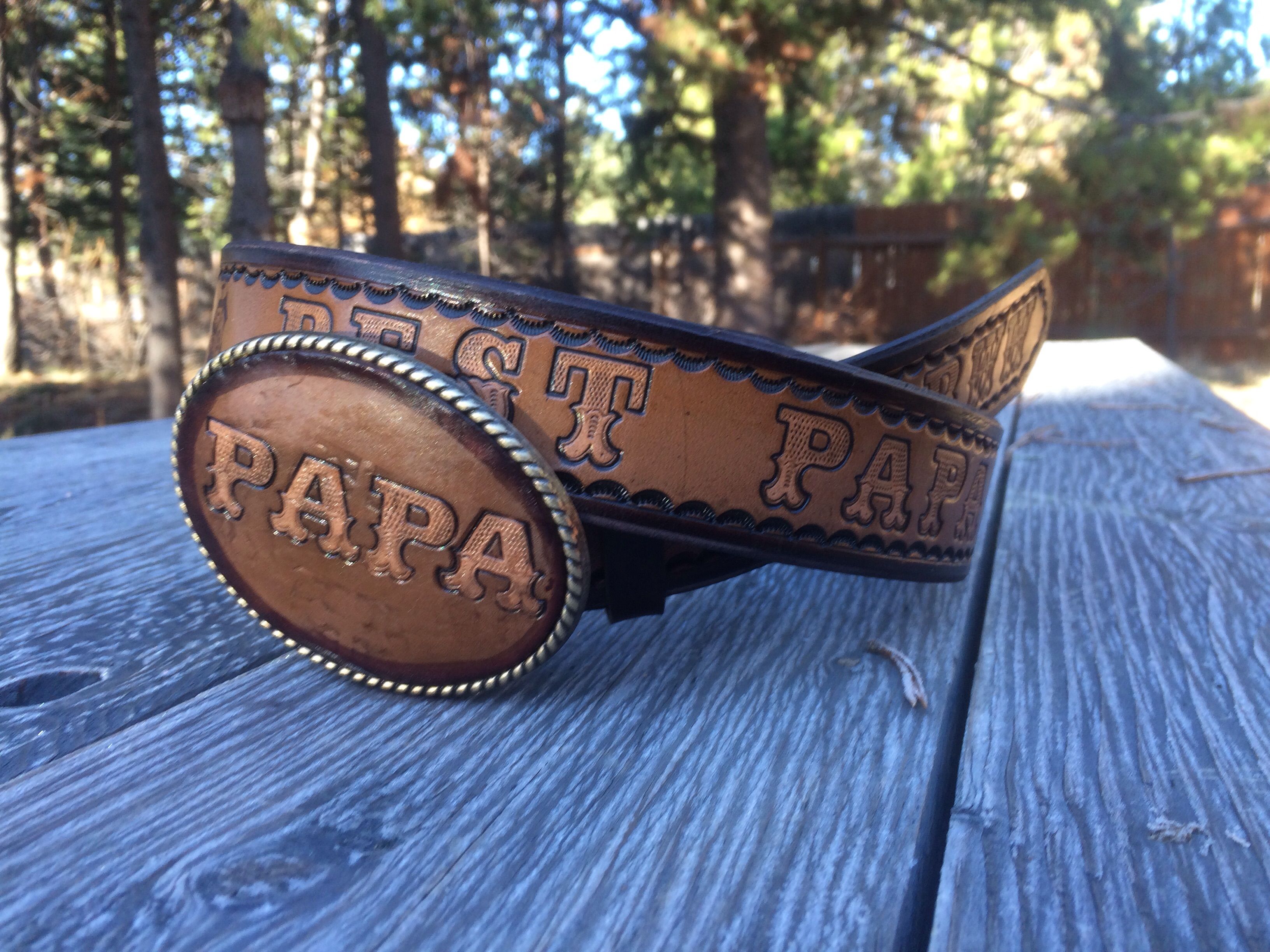 Custom Tooled Leather Belt Buckle, MADE to ORDER, Names or Initials Up to 6  Letters