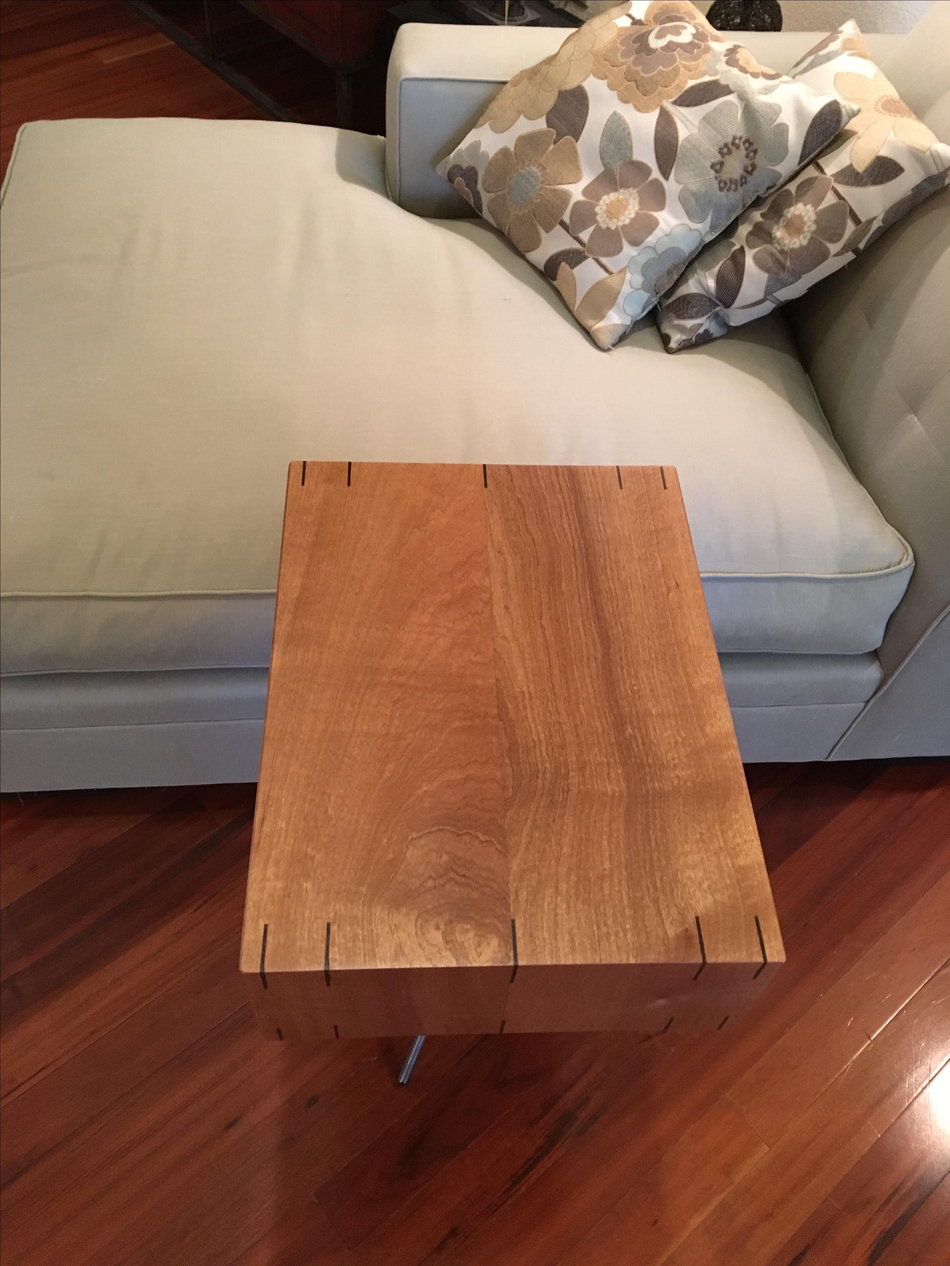Buy Hand Made Mahogany Side Table, made to order from Bedre Woodworking