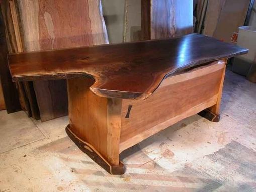 Custom Made The Starr Custom Walnut Crotch Slab Desk-Sold But Could Make Another Similar