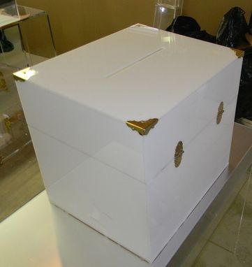 Custom Made White Acrylic Gift Box / Money Box - Hand Crafted Custom Made