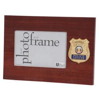 Custom Made Police Department Medallion Desktop Picture Frame