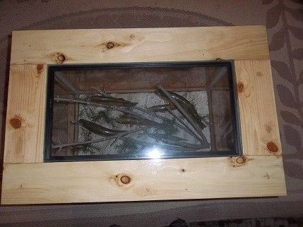 Custom Made Custom Designed And Crafted Rustic Coffee/Endtable With Wildlife Art.