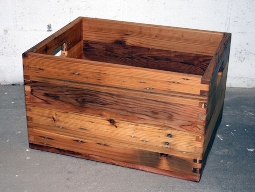Custom Made Reclaimed Cedar Box Joint Crate