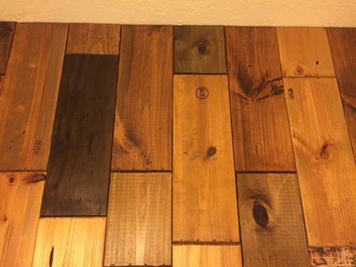 Custom Made 25 French Pine Planks From Wine Crates (25 Sf) Stained And Routered For Wall Or Flooring Works