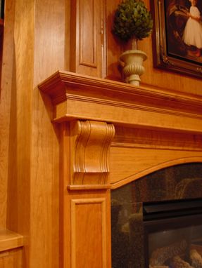 Custom Made Fireplace Mantel And Built-In Shelving