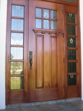 Custom Made Mahgony Entry Door Restoration.