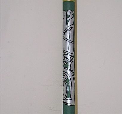 Custom Made Celtic Knot Work Animals Custom Painted Walking Stick
