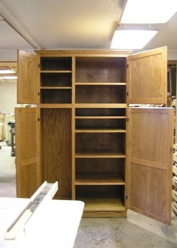 Hand Made 7 Foot Tall Oak Pantry With Hidden Gun Storage by New ...