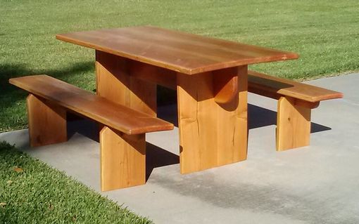 Custom Made Indoor/Outdoor Trestle Table And Benches