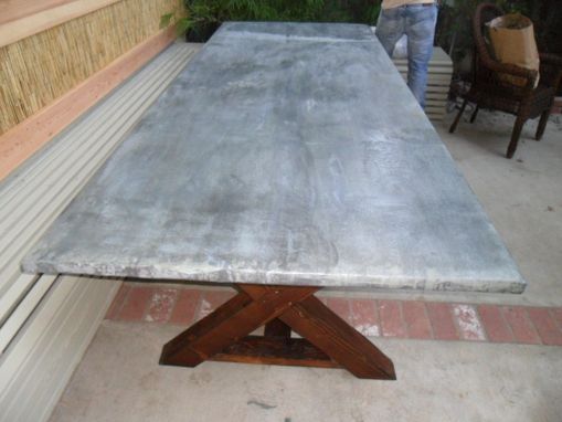 Custom Made Dining Table With Metal Top