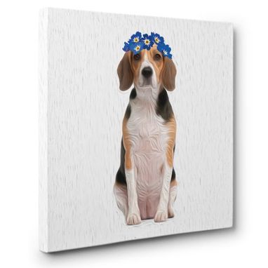 Custom Made Dog Beagle Canvas Wall Art