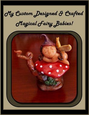 Custom Made Mushroom, Fairy Baby, Fairies, Fairy Babies, Garden Accessories