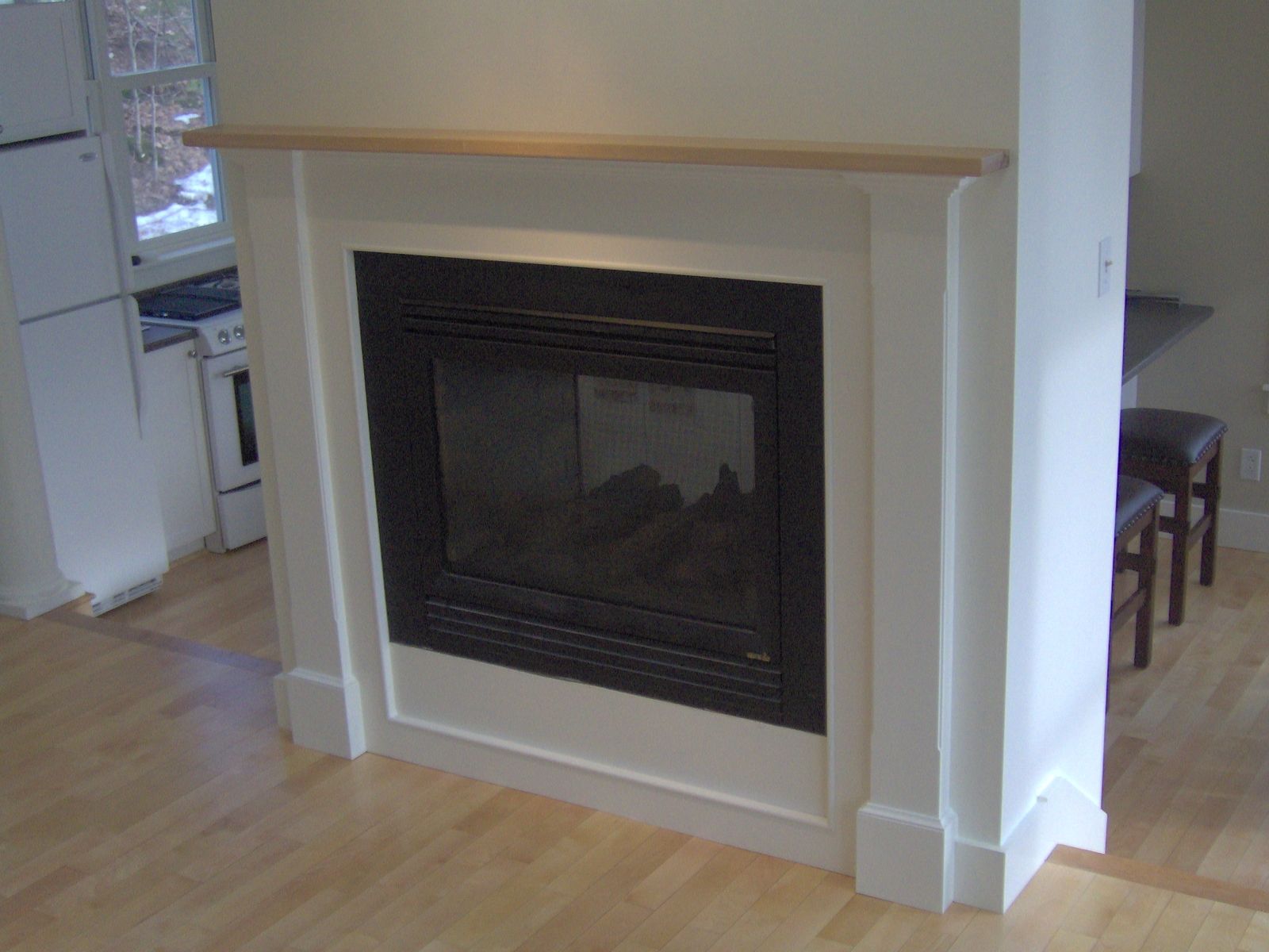 Hand Made Fireplace Surround With Solid Maple Mantel by 