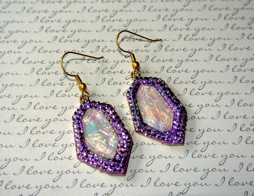 Custom Made Divine Opal Rock Earrings Made With Swarovski® Elements