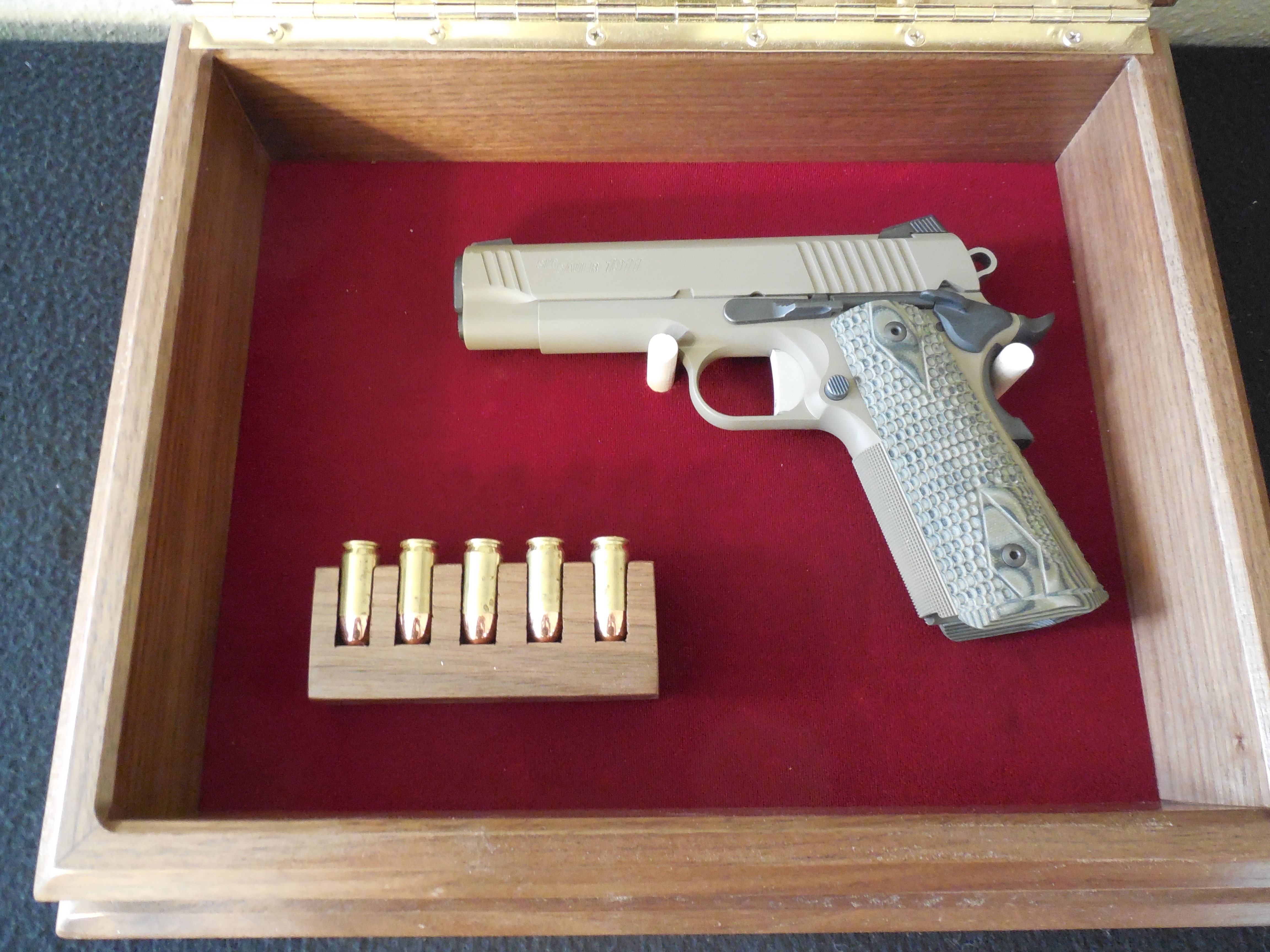 Hand Made Pistol Display Case by Longhorn Woodworks & Supply