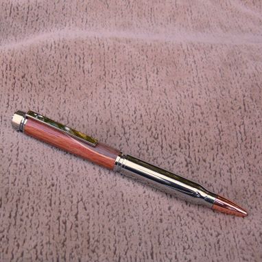 Custom Made 30 Caliber Bullet Wood Pen Of Walnut And Bubinga  B003