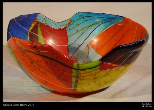 Custom Made Fused Glass Serving Bowl