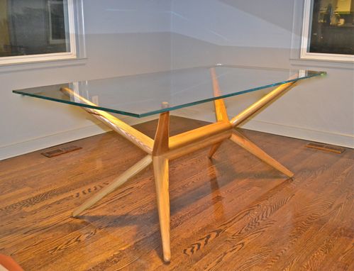 Custom Made Dining Room Set - Ash, Glass, And Webbing