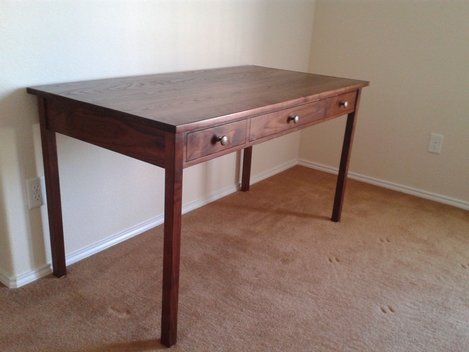 Handmade Walnut Writing Desk by Tom's Handcrafted 