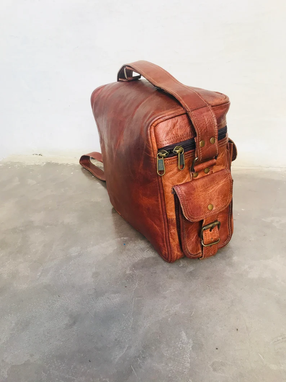 Custom Made Leather Camera Bag, Handmade Messenger Shoulder Travel Camera Case, Dslr