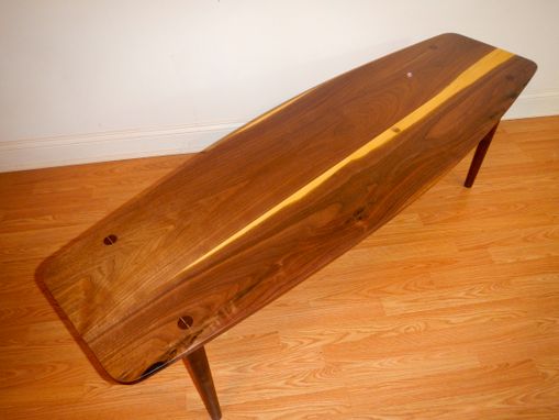 Custom Made Mid Century Modern Style Surfboard Table