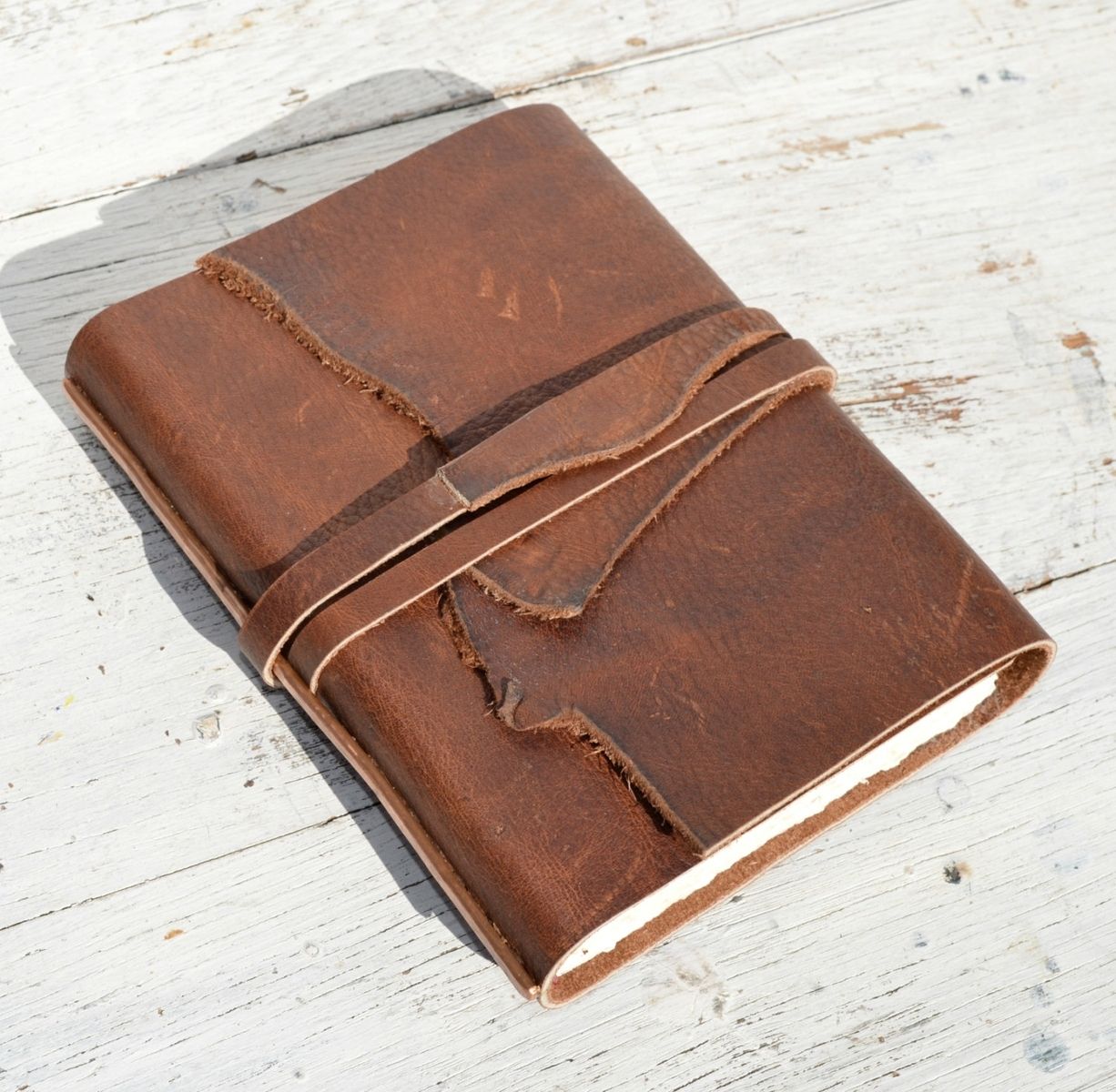 Hand Crafted Handmade Leather Bound Cowboy Journal Western Travel Diary