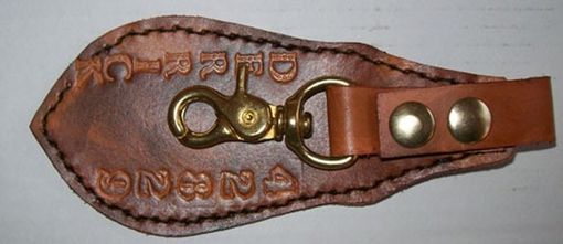 Custom Made Custom Leather Key Holder With Personalization In Java Brown