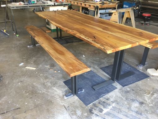 Custom Made Live Edge,Pecan Dining Table,Farm Table